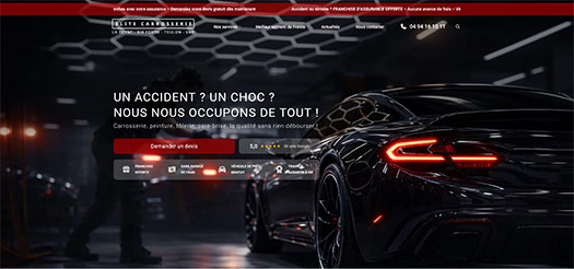 Développement du site Elite Carrosserie