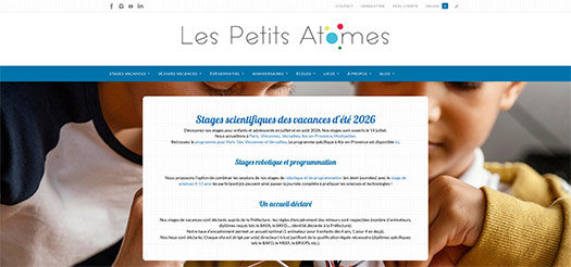Développement du site Les Petits Atomes